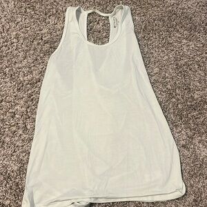 Athleta ice blue open tie back work out tank size small, gently worn